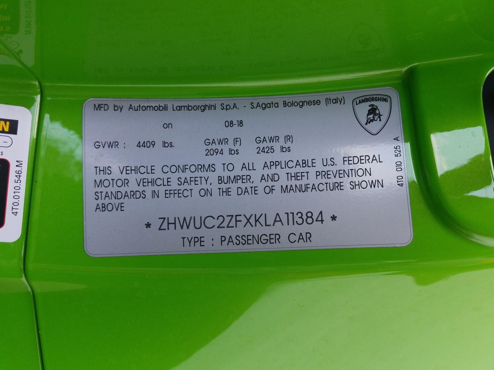 2019 Lamborghini #10