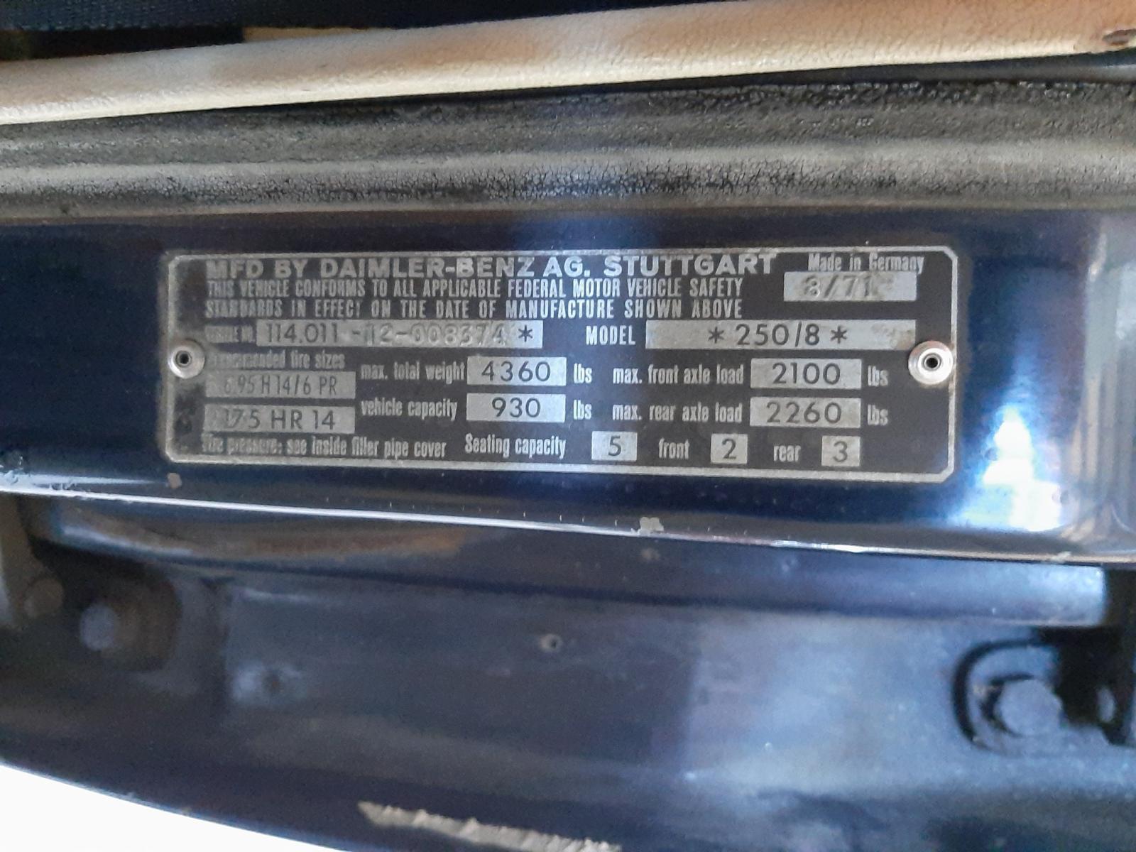 1972 Mercedes-Benz #10